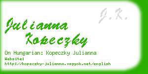 julianna kopeczky business card